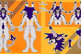 fursona ref sheet furry reference sheet anthro ref sheet anime vtuber furry oc