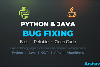 fix bugs in your python or java code