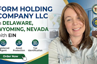 form holding company llc in delaware wyoming nevada with ein