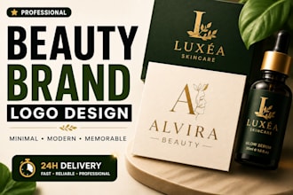 iwill create premium skincare logo design
