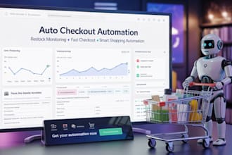 build auto checkout bot, restock bot, auto purchase bot, walmart bot pokemon bot