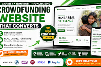 create a crowdfunding website, charity, donation, nonprofit, fundraising website