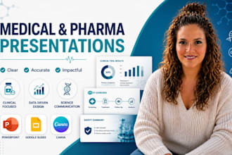medical PPT design, pharma presentation, clinical trial slides expert