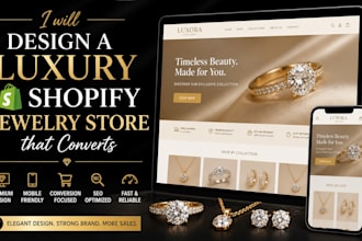 design a luxury shopify jewelry store that converts