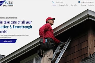 design squarespace home maintenance gutter cleaning service website design