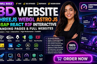 build 3d website threejs webgl astro js gsap react r3f kubernetes landing pages