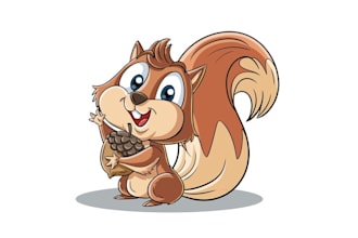 design brown squirrel playground mascot character logo