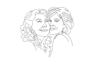 design calling continuous line drawing artists logo