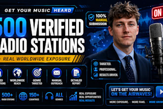 submit your song to 500 verified radio stations for real worldwide exposure