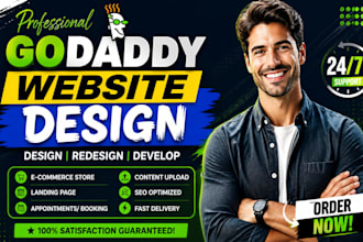 design redesign godaddy website develop godaddy website fast as pro expert