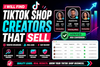 find targeted tiktok shop creators and influencers for lead generation