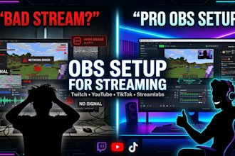 setup obs studio for twitch youtube tiktok with overlays alerts