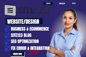 design, redesign or fix your site123 website with SEO optimization