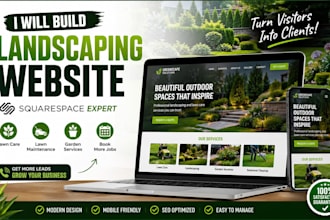 build squarespace landscaping website lawn care garden service website