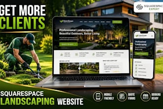 build squarespace website landscaping website lawn care website gardening websit