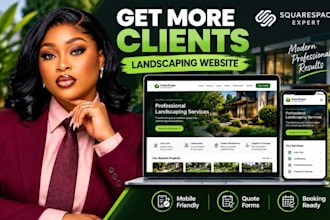 build squarespace landscaping website lawn care website gardening website