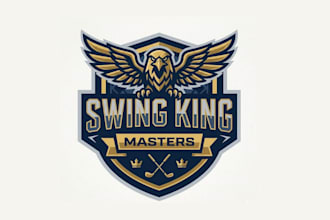 unique modern golf logo design