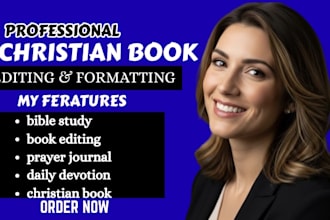 edit, format journal christian book daily devotion, prayer book editor