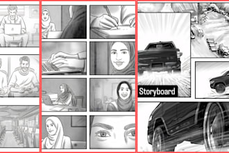 do storyboard artist animatic for animation film game ad comic storyboard frames