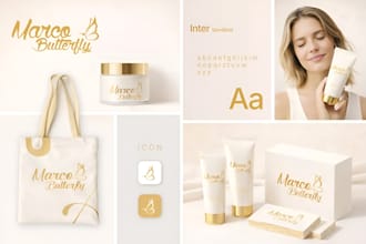 design an elegant and creative butterfly logo