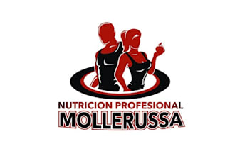 design nutrition professional fitness gym logo