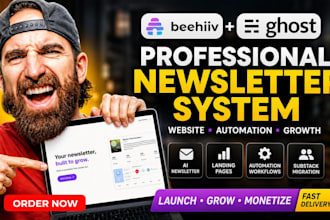beehiiv website ghost cms newsletter ai newsletter landing page beehiiv expert