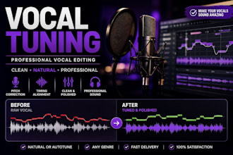 professionally tune and edit your vocals