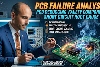 pcb failure analysis, pcb debugging faulty, component short circuit root cause