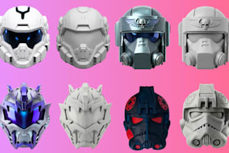 sculpt wearable 3d mask 3d helmet anime cosplay mask design stl for 3d printing