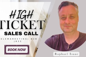 be your high ticket sales closer, sales representative and leads