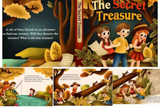 draw cute children storybook bookcover
