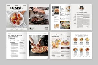 design creative product brochure design for restaurants, cafes, food brands