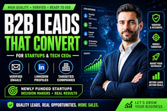 provide b2b lead generation for newly funded startups and tech ceo