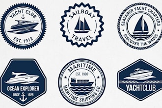 do professional modern logo for marine, ships, boats and yacht brands for you