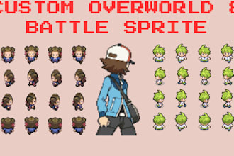 create custom pokemon trainer sprites, battle sprites and overworld sprites