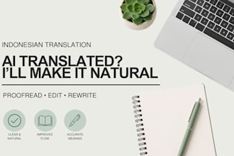 refine ai translated content into natural indonesian
