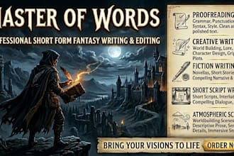 write cinematic dark fantasy stories and scripts