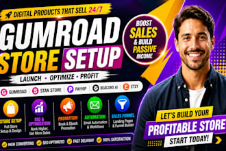 setup gumroad stan store payhip beacons ai sales funnel store seo as expert