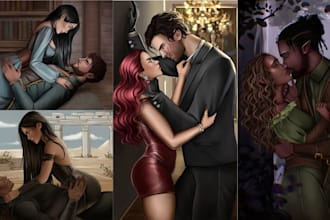 fantasy romance character spicy romance couple art ebook cover novel cover art
