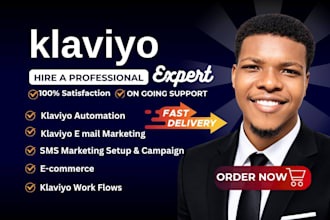 setup klaviyo email marketing, workflows, campaigns, automation for e commerce