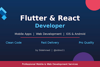 build a professional flutter mobile app for ios and android