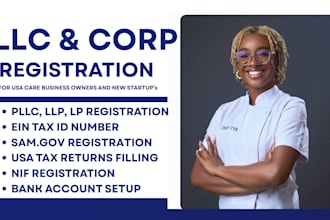 do llc, corp, pllc, llp, lp company registration, ein irs tax id, boi report