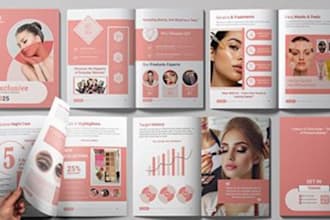 design product brochure for medical, real estate, skincare cosmetic brands