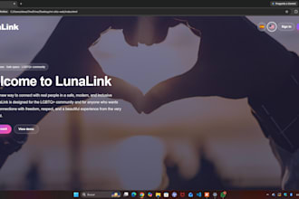 im will create a modern responsive website landing page