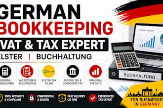 do german bookkeeping, vat, tax return, elster, buchhaltung for germany business