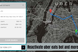 reactivate uber eats bot amazon flex doordash bot lyft bot zifty bot uber bot