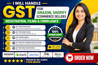 handle gst for amazon shopify ecommerce sellers registration filing compliance