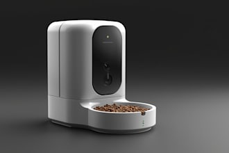 3d product modeling and industrial 3d design for smart pet feeder and other