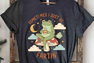 create vintage t shirt gay frog logo