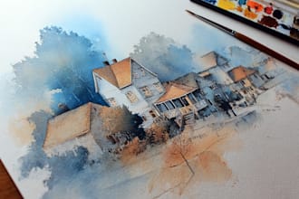 paint watercolor illustration and watercolor art